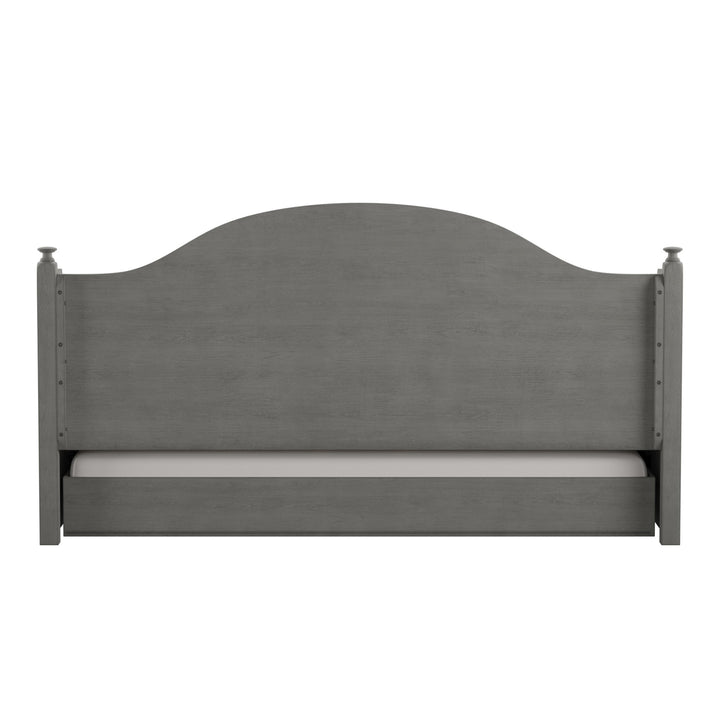 Traditional Paneled Wood Daybed - Antique Grey, With Trundle
