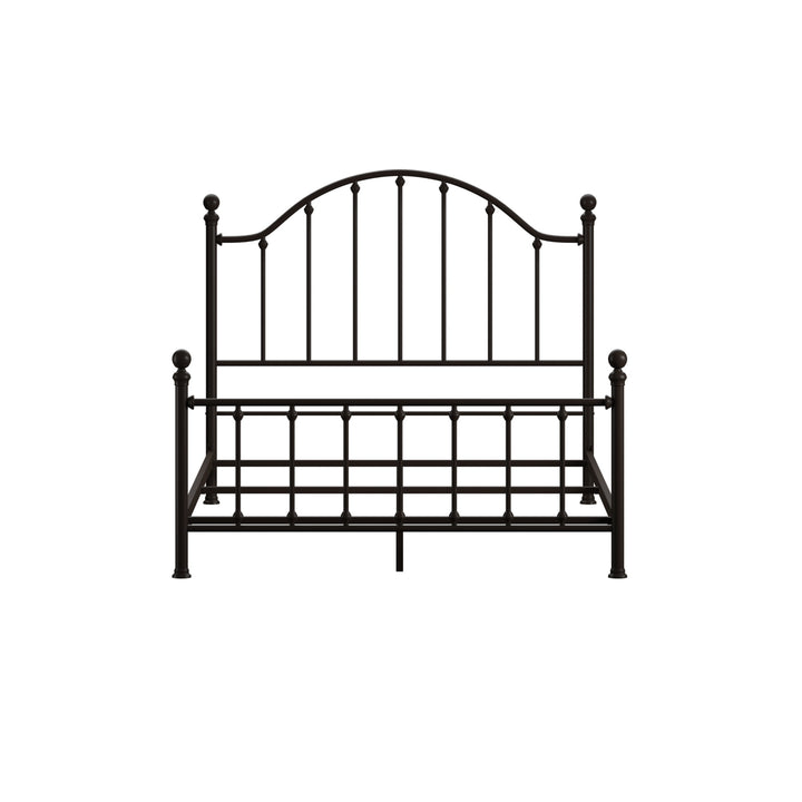 Dark Bronze Victorian Metal Bed - Antique Dark Bronze, Queen