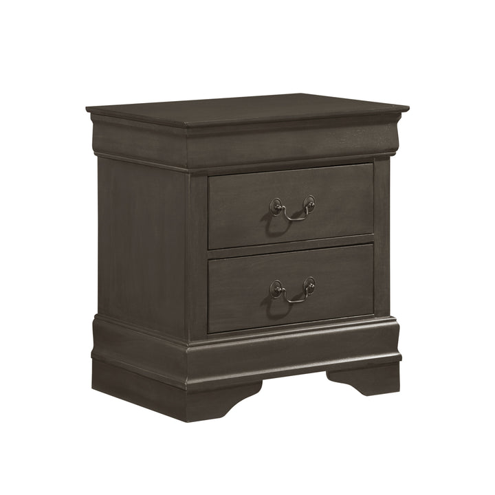 Stained Grey Finish Nightstand