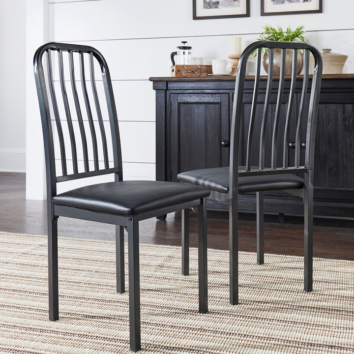 Set Of 2, Side Chair(3A) - Black - Black - Black