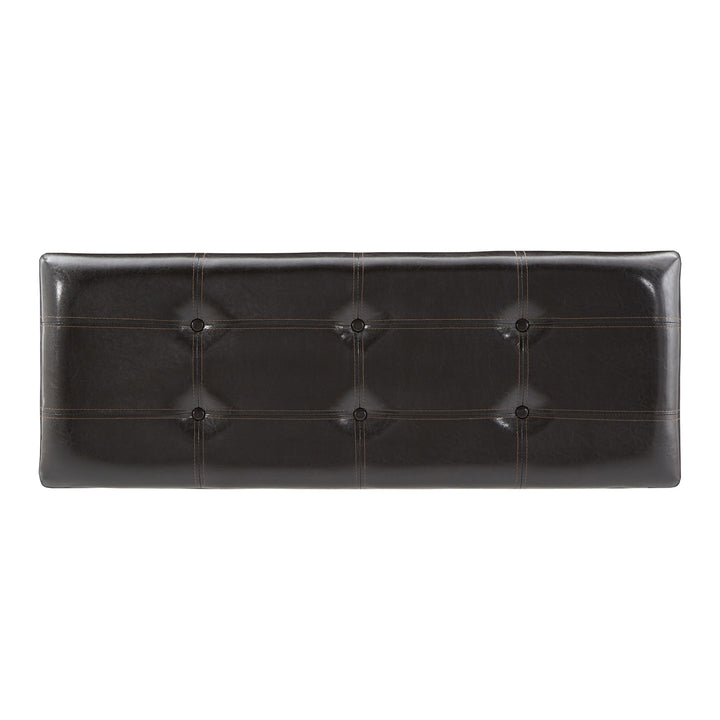 Decatur Espresso Finish 49"W Tufted Bench