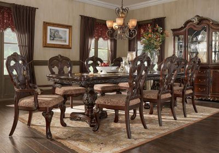 86"-100" Pedestal Extendable Dining Table