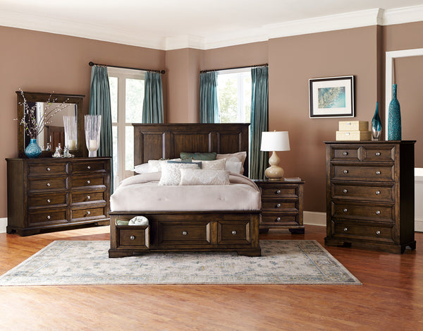 Full Platform Bed with Footboard Storage