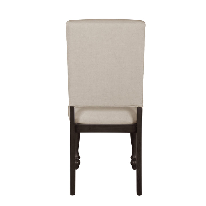 Set Of 2, Grey Finish Side Chair