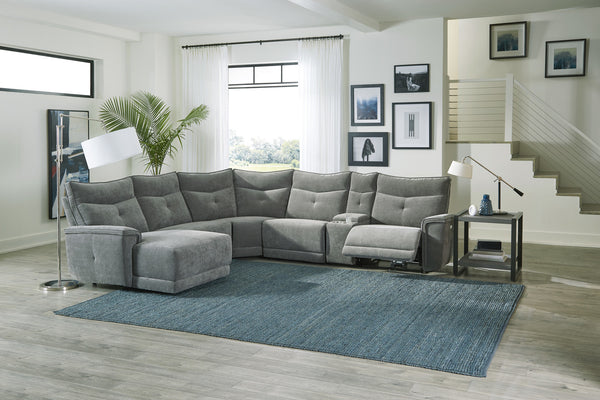 6-Piece Modular Reclining Sectional with Left Chaise