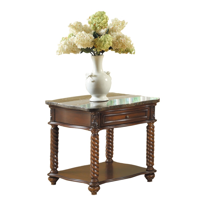Lockwood End Table With Marble Top
