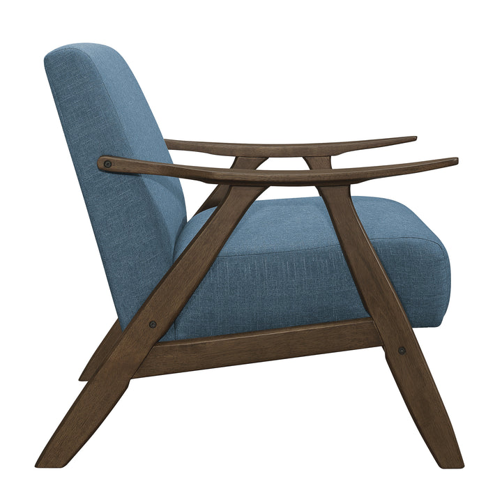 Accent Chair, Blue Fabric