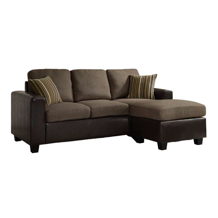 Slater Greyish Brown Fabric Reversible Sofa Chaise