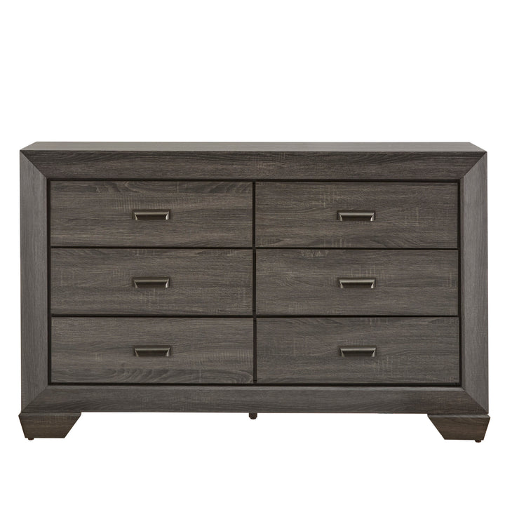 Grey Panel 6-Drawer Dresser - Dresser Only - Dresser Only