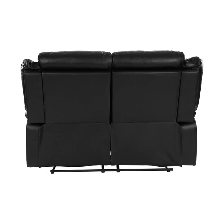 Double Reclining Loveseat, Black P/U