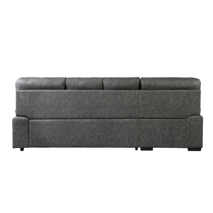 2-Piece Sectional with Pull-out Bed and Chaise with Hidden Storage