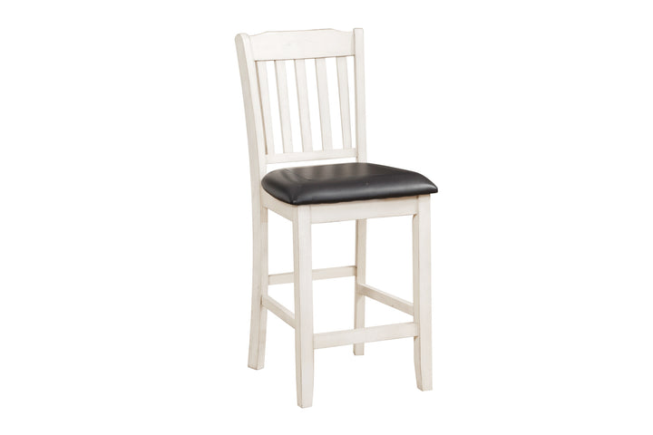 Set Of 2, Counter Height Chair, White Wash & P/U