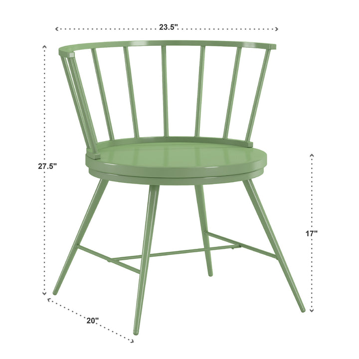 Low Back Windsor Classic Dining Chairs (Set of 2) - Meadow Green