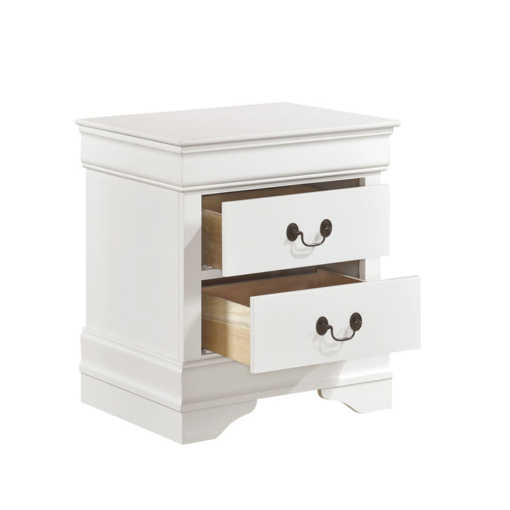 Mayville White Finish Nightstand