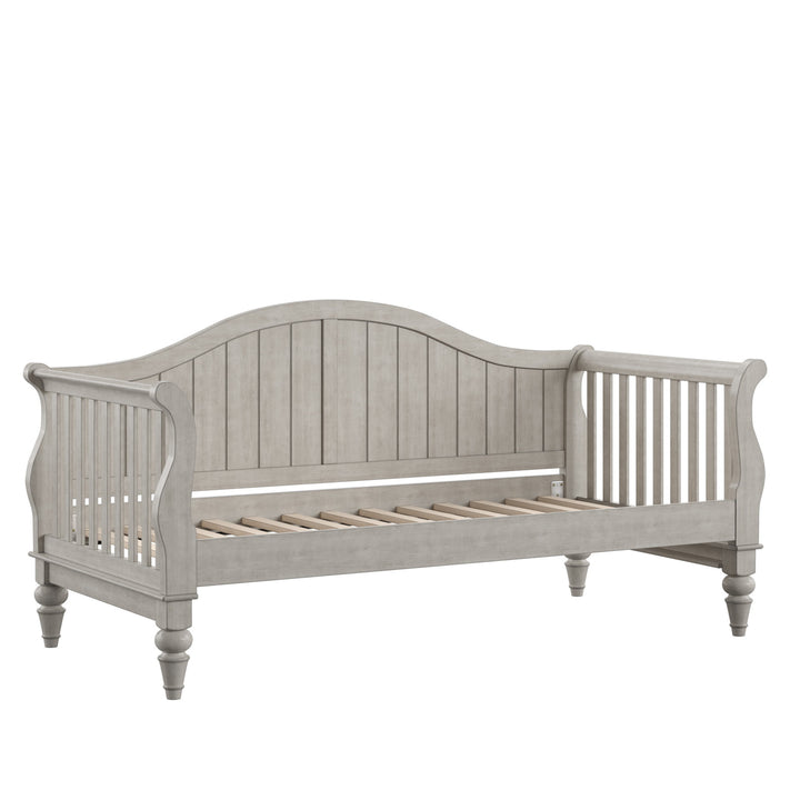 Traditional Wood Slat Daybed - Antique Gray, No Trundle