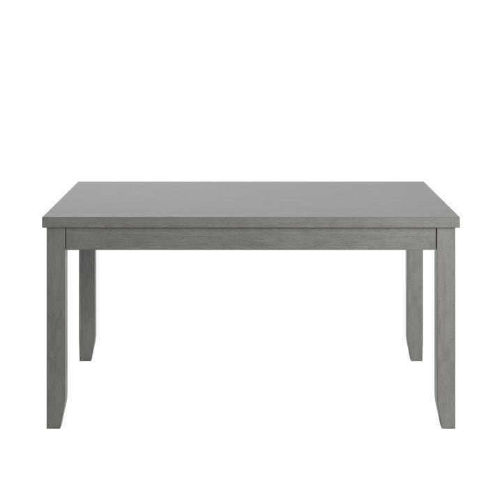 Solid Wood Rectangular Dining Table with Two Drawers - Antique Gray