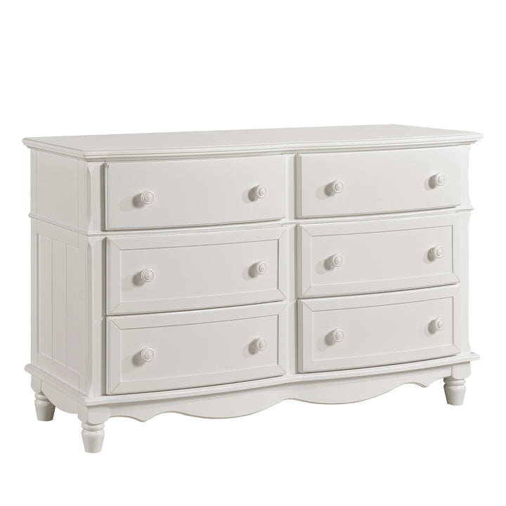 Clementine Bright White Finish Dresser (Mtl)