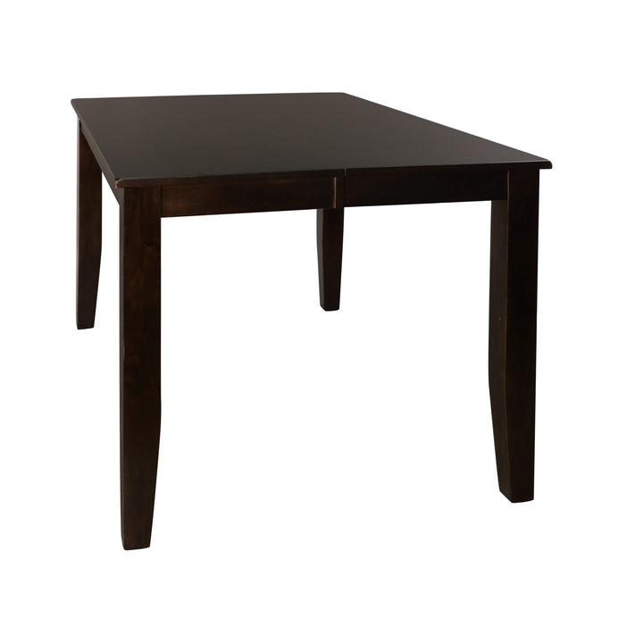Crown Point Warm Merlot Finish  Square Counter Height Table 42"-60" with Leaf - Dining Table - Dining Table