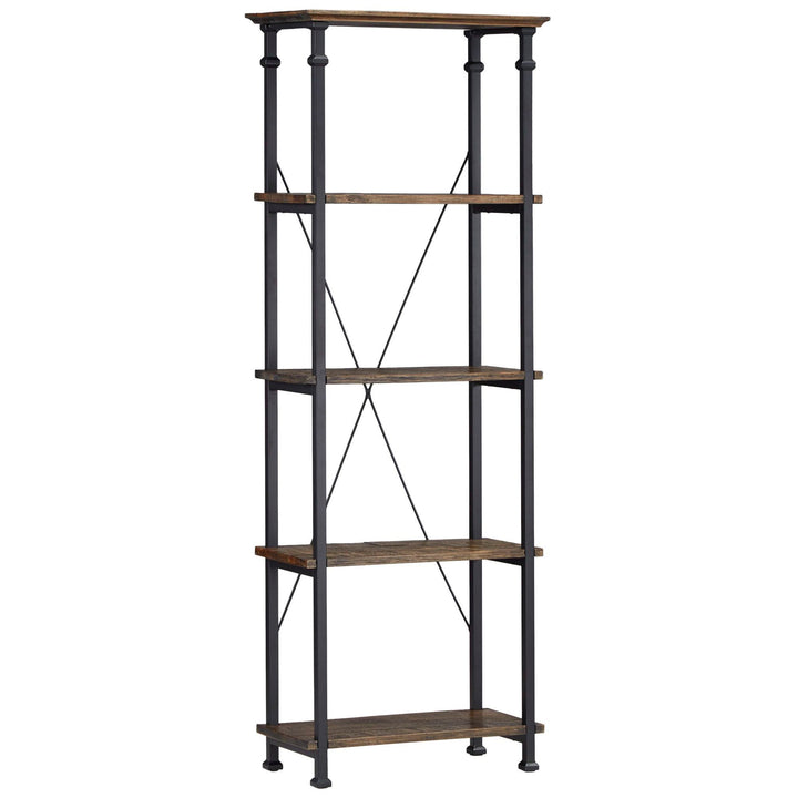 Vintage Industrial Rustic 26-inch Bookcase - Brown Finish