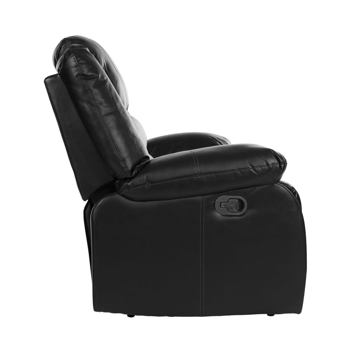 Double Reclining Loveseat, Black P/U