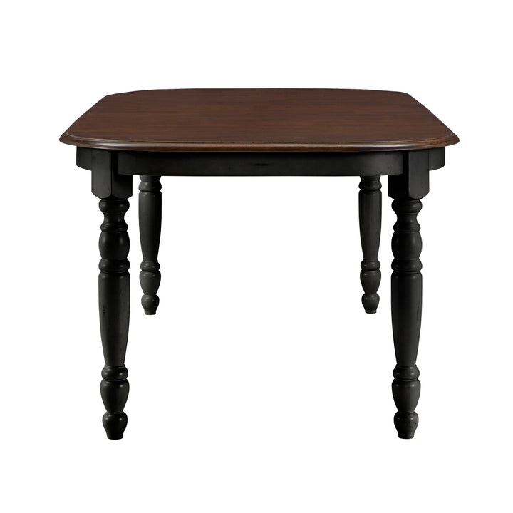 Two-Tone Extending Dining Table - Antique Black