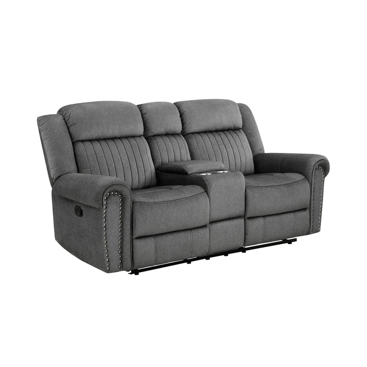 Double Reclining Loveseat with Center Console TopLine Furniture
