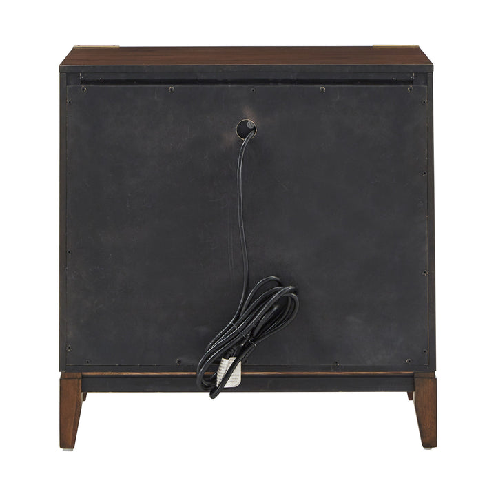 26" Wide 2 - Drawer Campaign Nightstand