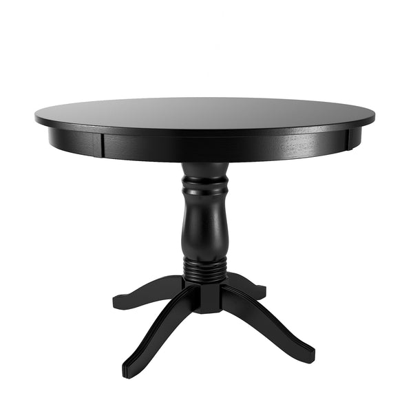 Wood Black Dining Table - Round, 42-inch