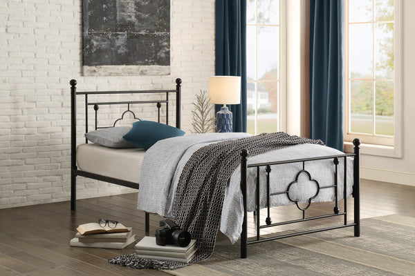 Twin Metal Platform Bed, Blk