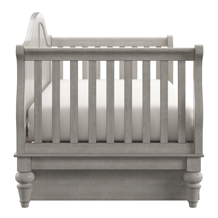 Traditional Wood Slat Daybed - Antique Gray, With Trundle