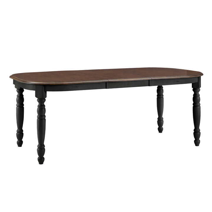 Two-Tone Extending Dining Table - Antique Black