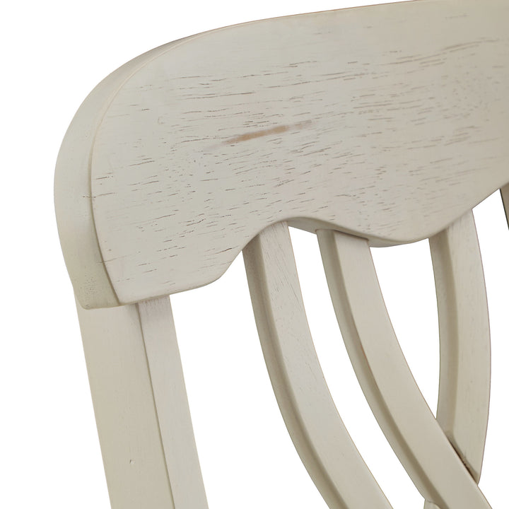 Two-Tone Antique Dining Chairs (Set of 2) - Antique White, Cross Back