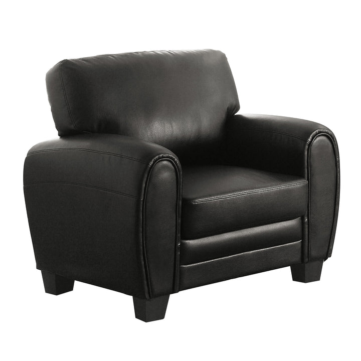 Rubin Black Bonded Leather Chair