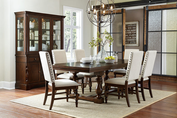 Display Mirrored-Back Buffet Storage China Cabinet