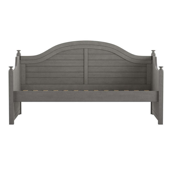 Traditional Paneled Wood Daybed - Antique Grey, No Trundle