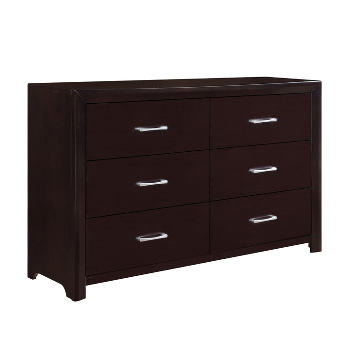 Edina Espresso-Hinted Cherry Finish Dresser