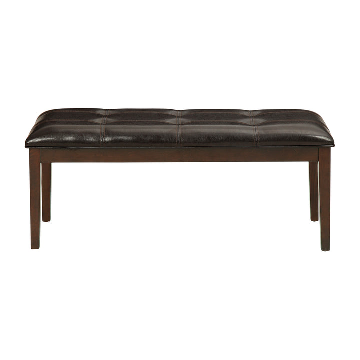 Decatur Espresso Finish 49"W Tufted Bench