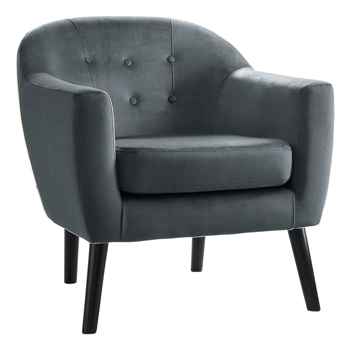 Accent Chair, Grey Velvet