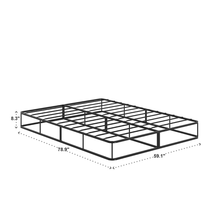 Black Metal Platform Bed Frame - Queen Size