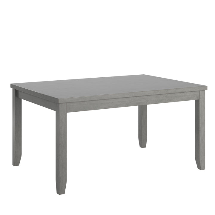 Solid Wood Rectangular Dining Table with Two Drawers - Antique Gray