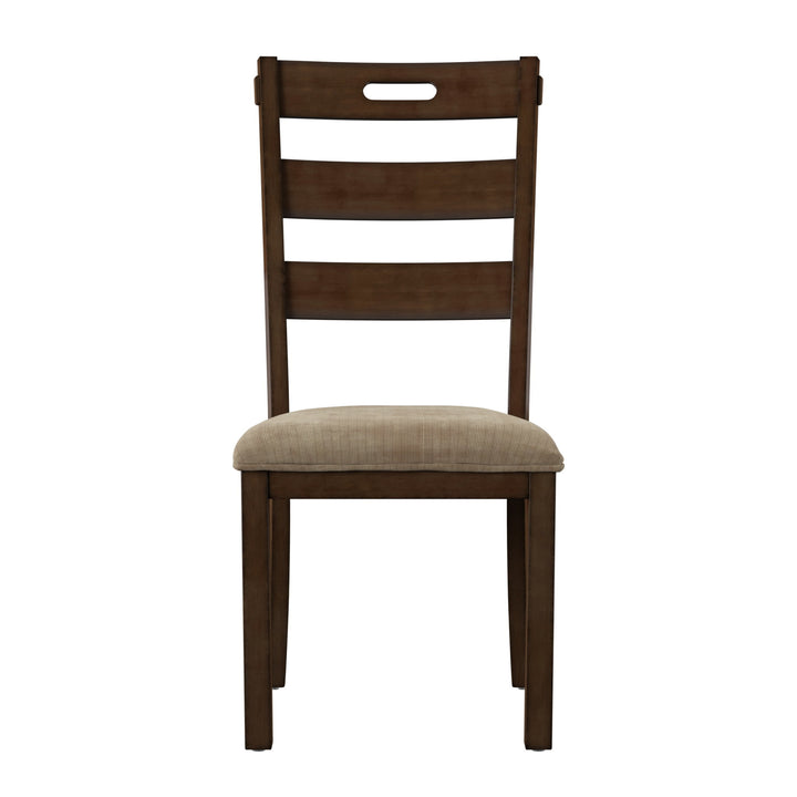 Set Of 2, Clayton Warm Burnished Oak Finish Side Chair