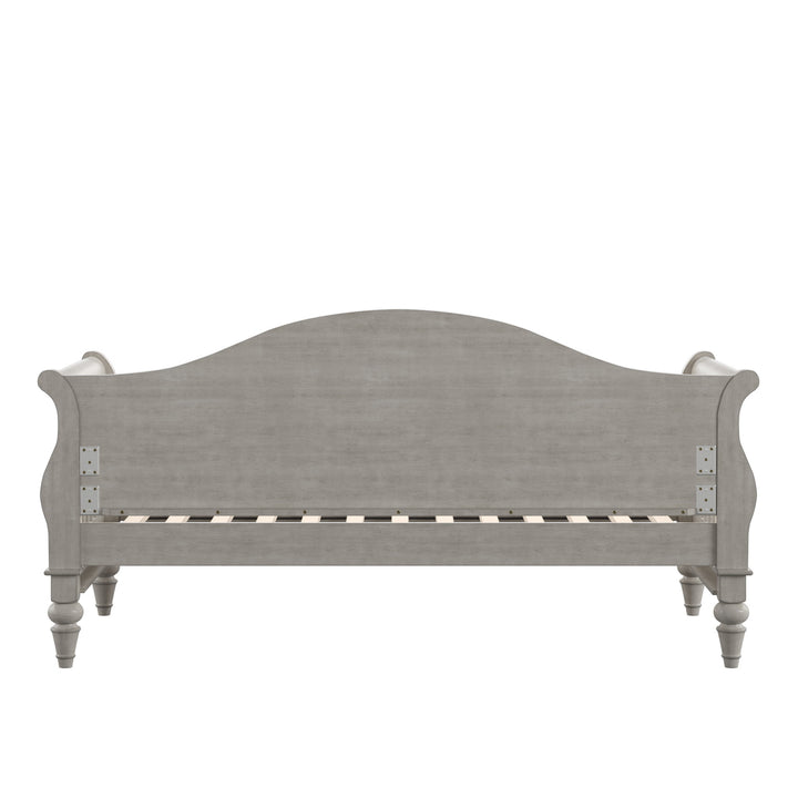 Traditional Wood Slat Daybed - Antique Gray, No Trundle