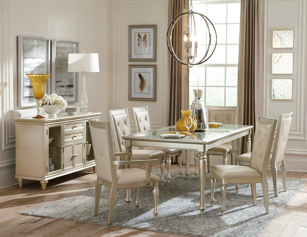 Dining Table W/Glass Inserts
