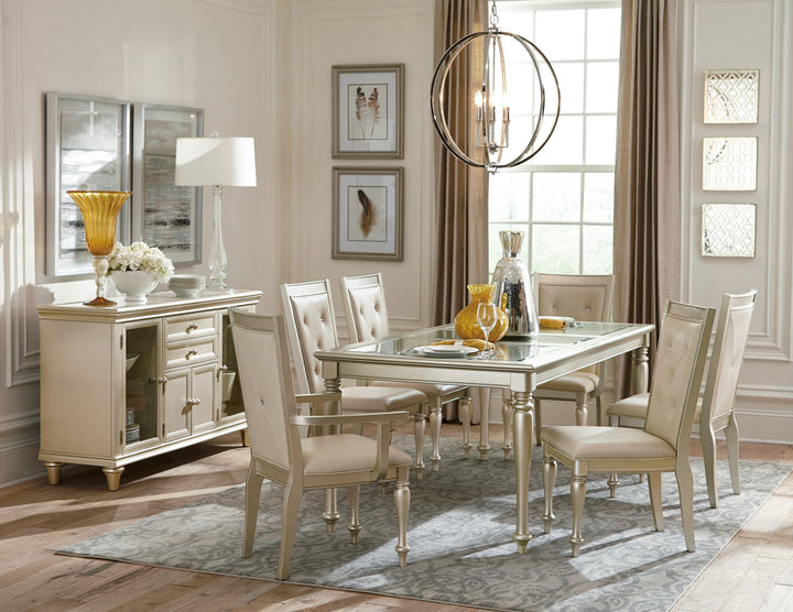 Dining Table W/Glass Inserts