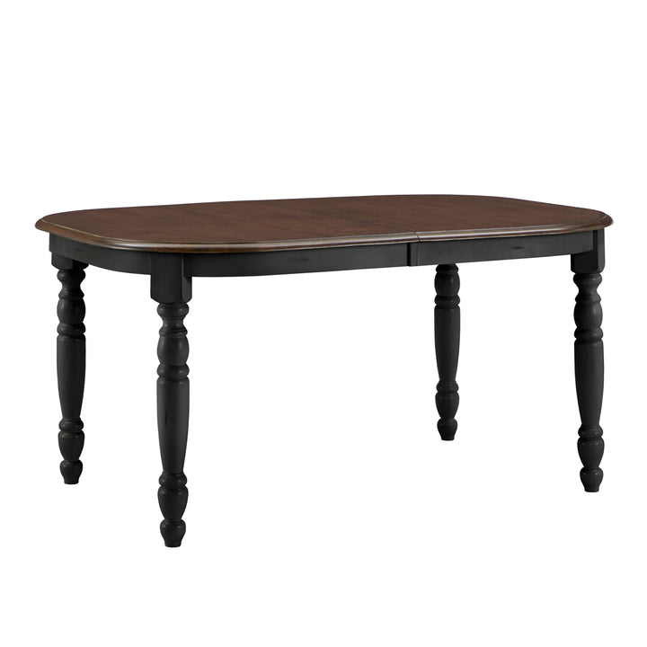 Two-Tone Extending Dining Table - Antique Black