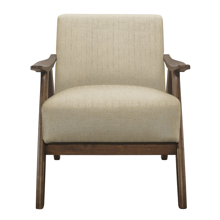 Accent Chair, Light Brown Fabric
