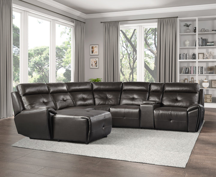 6-Piece Modular Reclining Sectional with Right Chaise