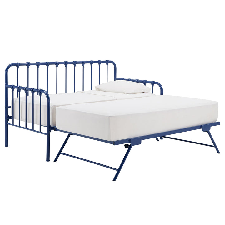 Navy Blue Finish Daybed With Lift-Up Trundle - Navy Blue - Navy Blue