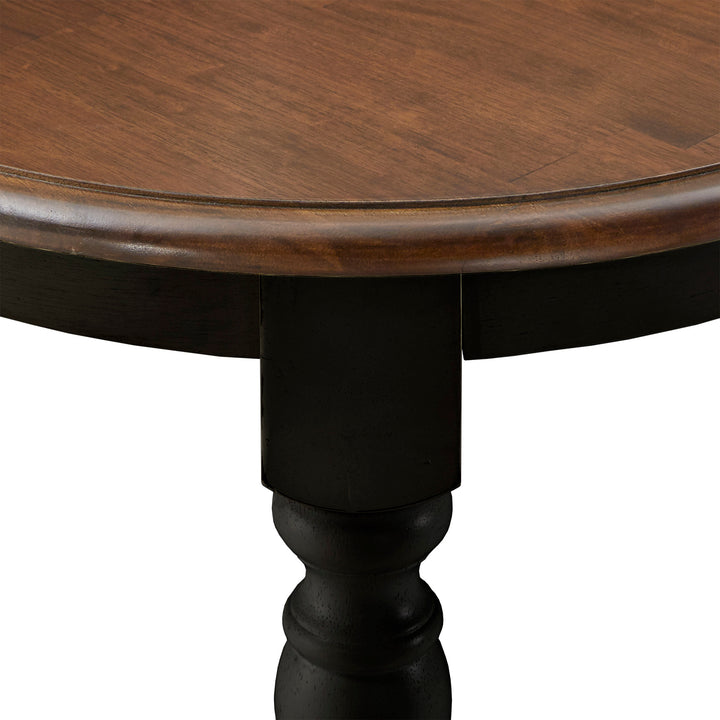 Two-Tone Extending Dining Table - Antique Black