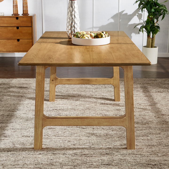 Modern Scandinavian Wood Finish 71" Dining Table - Light Oak Veneer